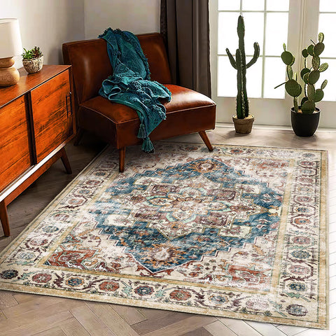 CHAMPLANT boho medallion pattern adds warm style to any room
