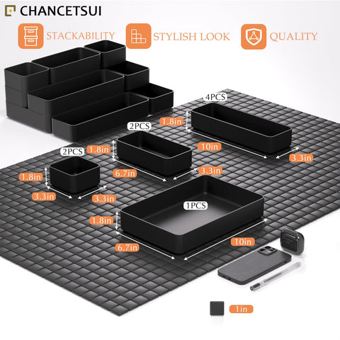 CHANCETSUI multiuse-drawer-organizers-vanity-kitchen-bathroom fit vanity, bathroom, and kitchen drawers