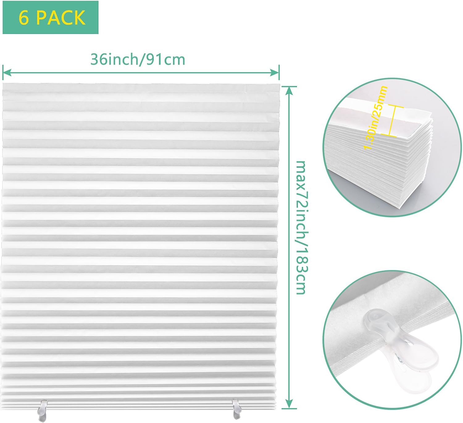 Changshade stick-on shades with 3M tape for quick drill-free installation.