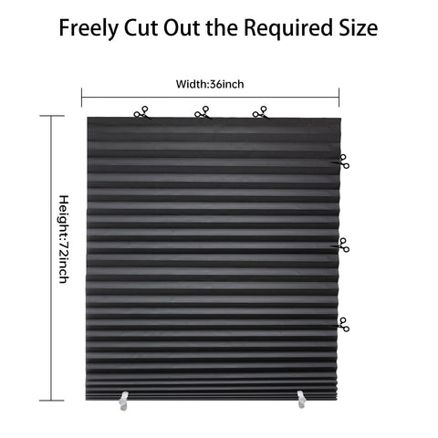 Changshade trim-to-fit option shown for precise window coverage with scissors.