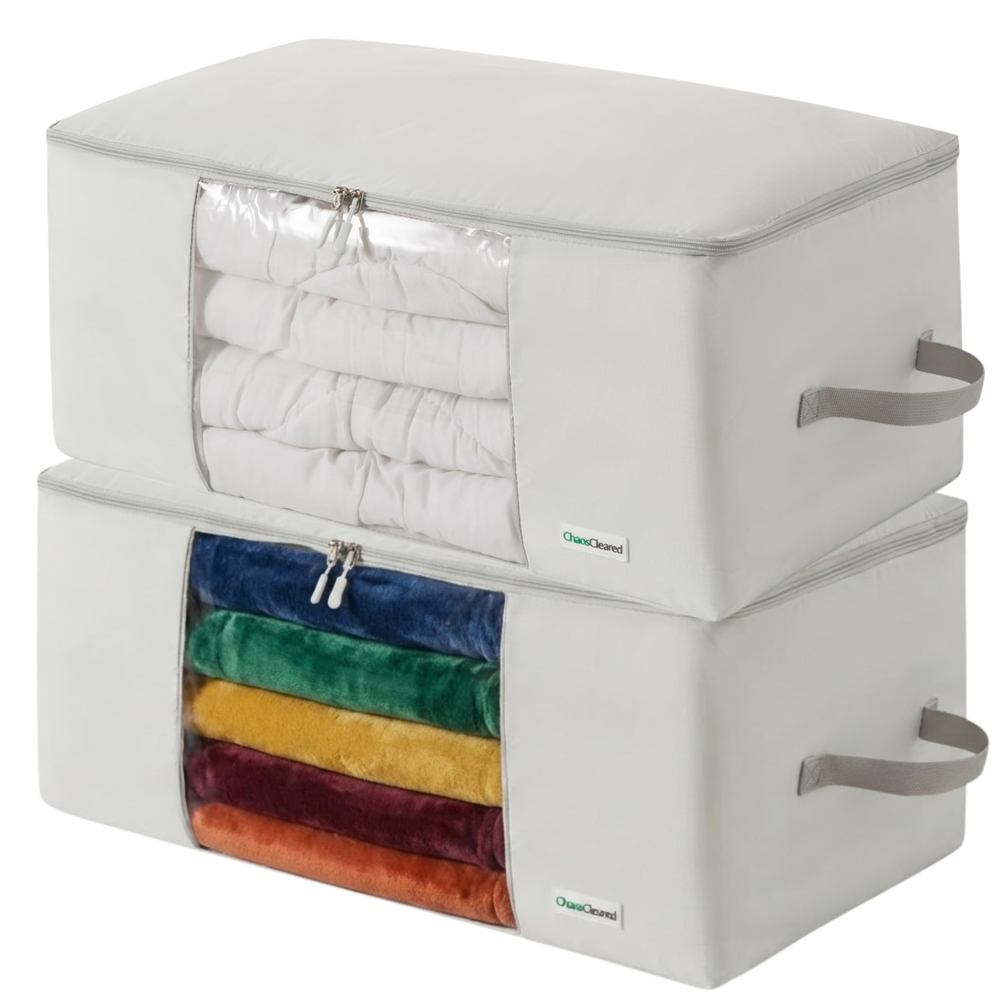 Chaos Cleared 2-pack under-bed comforter storage bag keeps bedding organized and protected.