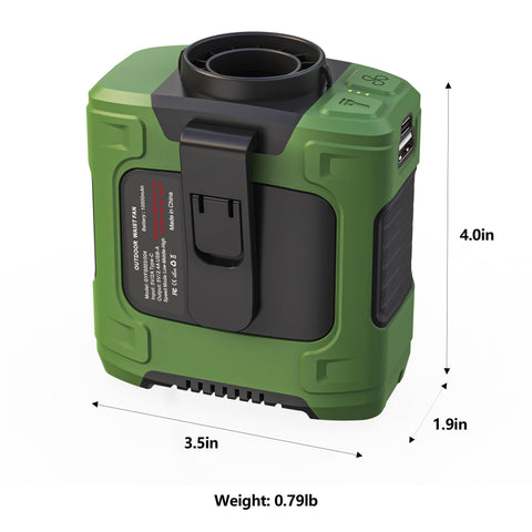 CHARMP waist fan wide applications for work farming camping and travel.