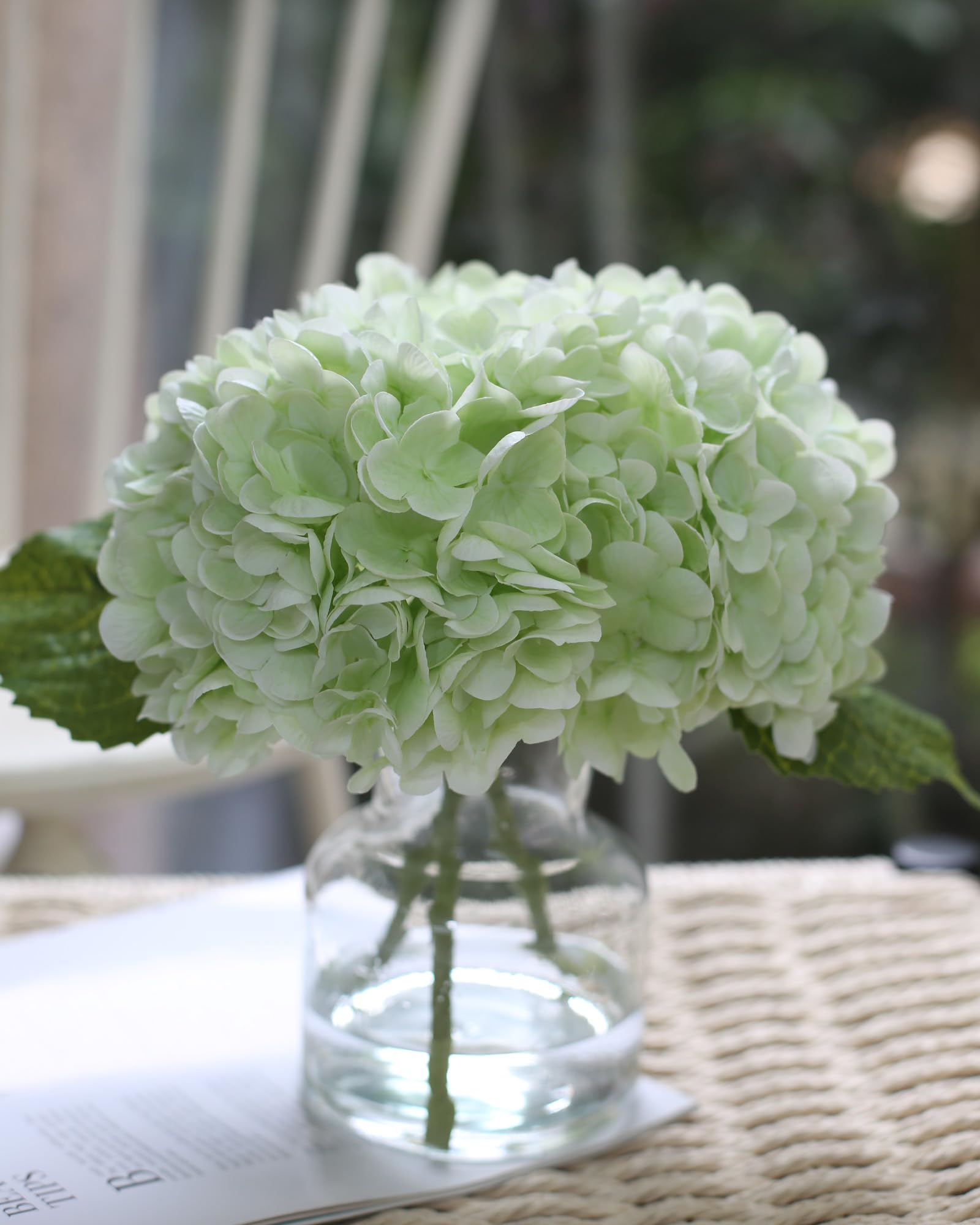 CHASMILE hydrangea in vase suits bathrooms and desks with natural charm.