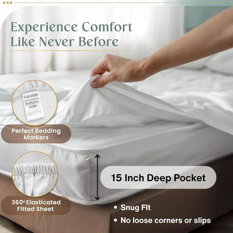 CHATEAU HOME COLLECTION queen pillowcases offer smooth comfort and premium finish.