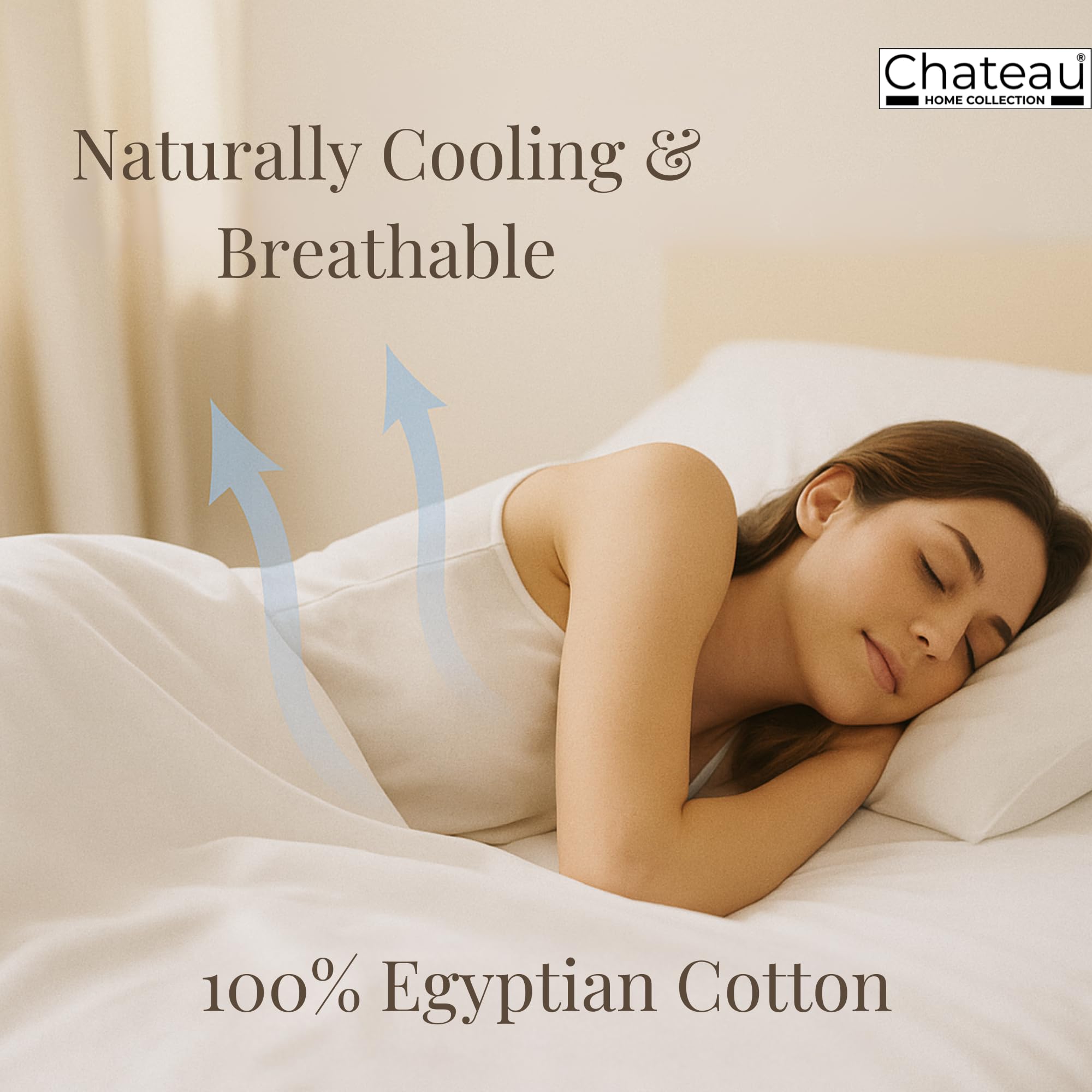 CHATEAU Home Collection cooling breathable fabric promotes cooler nights.