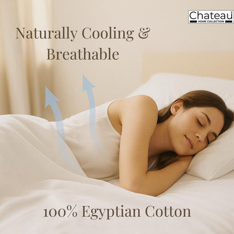 CHATEAU Home Collection cooling breathable fabric promotes cooler nights.