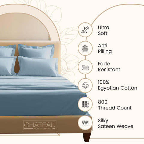 CHATEAU HOME COLLECTION easy-care sheets, machine washable and fade-resistant.