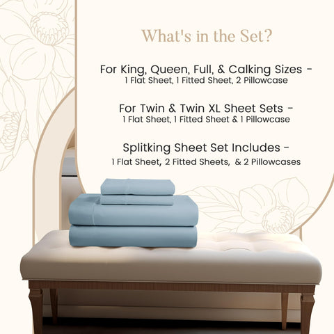 CHATEAU HOME COLLECTION king fitted sheet with 15-inch deep pockets for secure sleep.