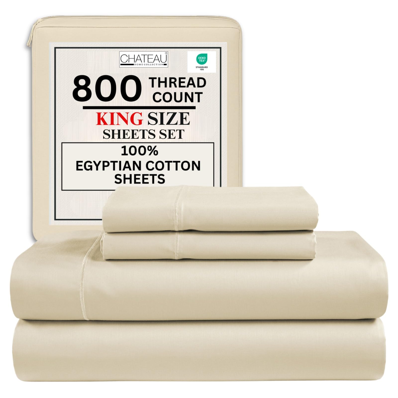 CHATEAU HOME COLLECTION king sheets deep-pocket closeup demonstrates premium fit and luxury feel.