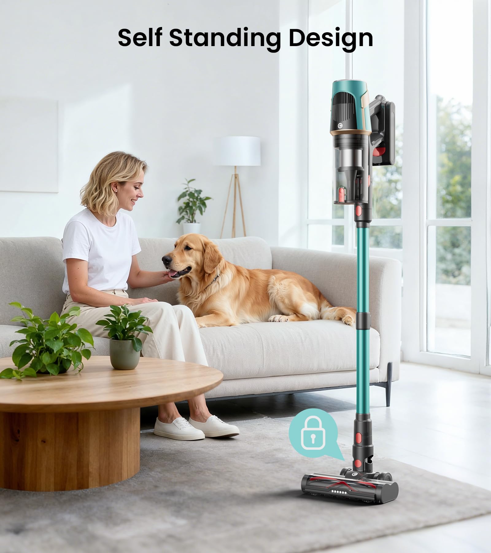 CHEBIO lightweight design improves maneuverability around furniture.