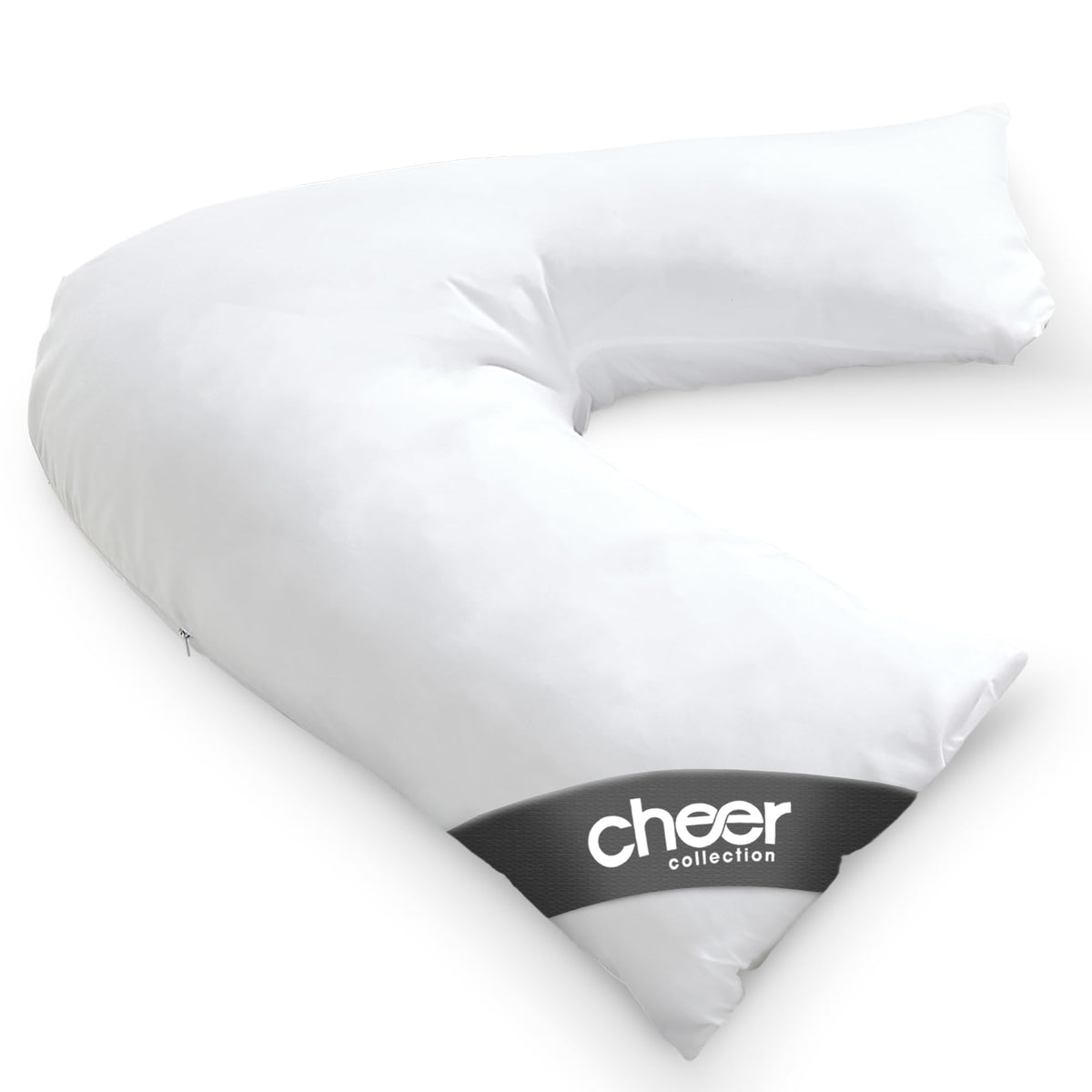 Cheer Collection oversized V-shaped pillow for side sleepers with plush support.