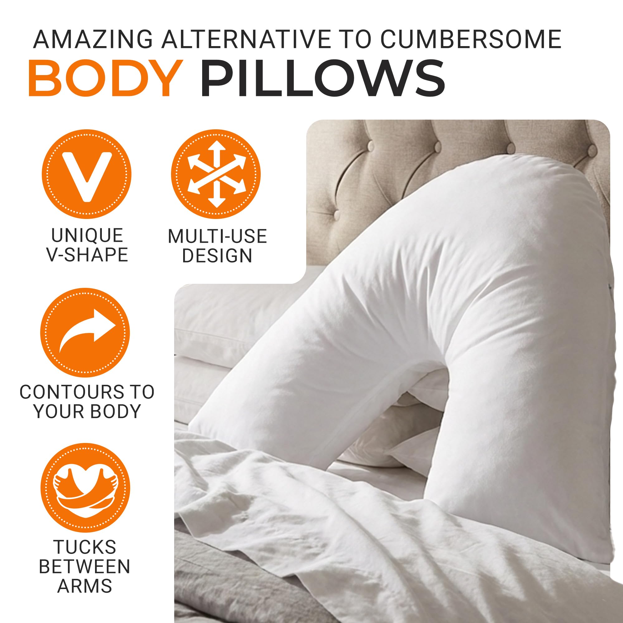 Cheer Collection removable pillowcase cover keeps the pillow clean and fresh.