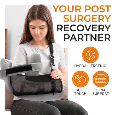 Cheer Collection rotator cuff pillow breathable micro-plush cover stays fresh.