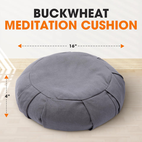 Portable Cheer Collection meditation cushion with carry handle for travel and studios.