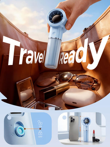 Cheerair handheld fan 5000mAh battery for long-lasting cooling