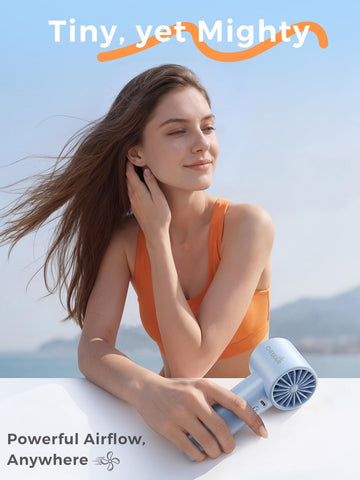 Cheerair handheld fan with 6-speed control for adjustable breeze