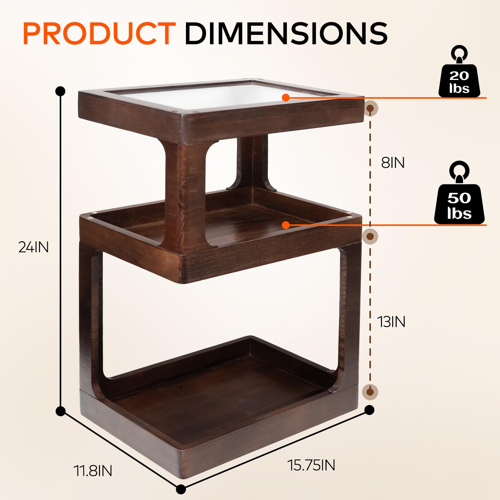 CheerNest durable 100% pine wood table highlights natural grain