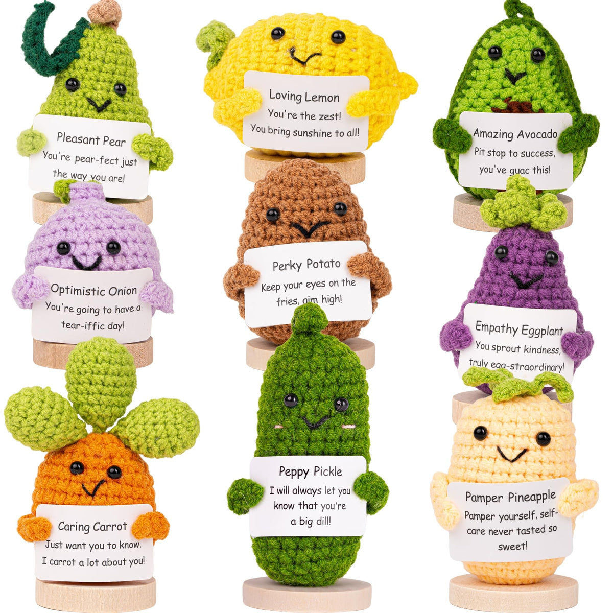 Cheerspace Cheerpal Veggies wooden stand display for desk decor