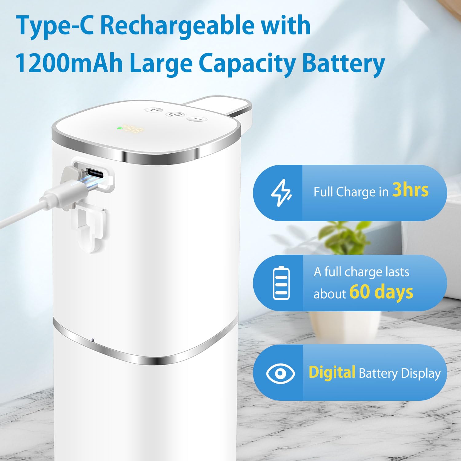 Cheftick 9 level control allows precise soap output for different tasks.