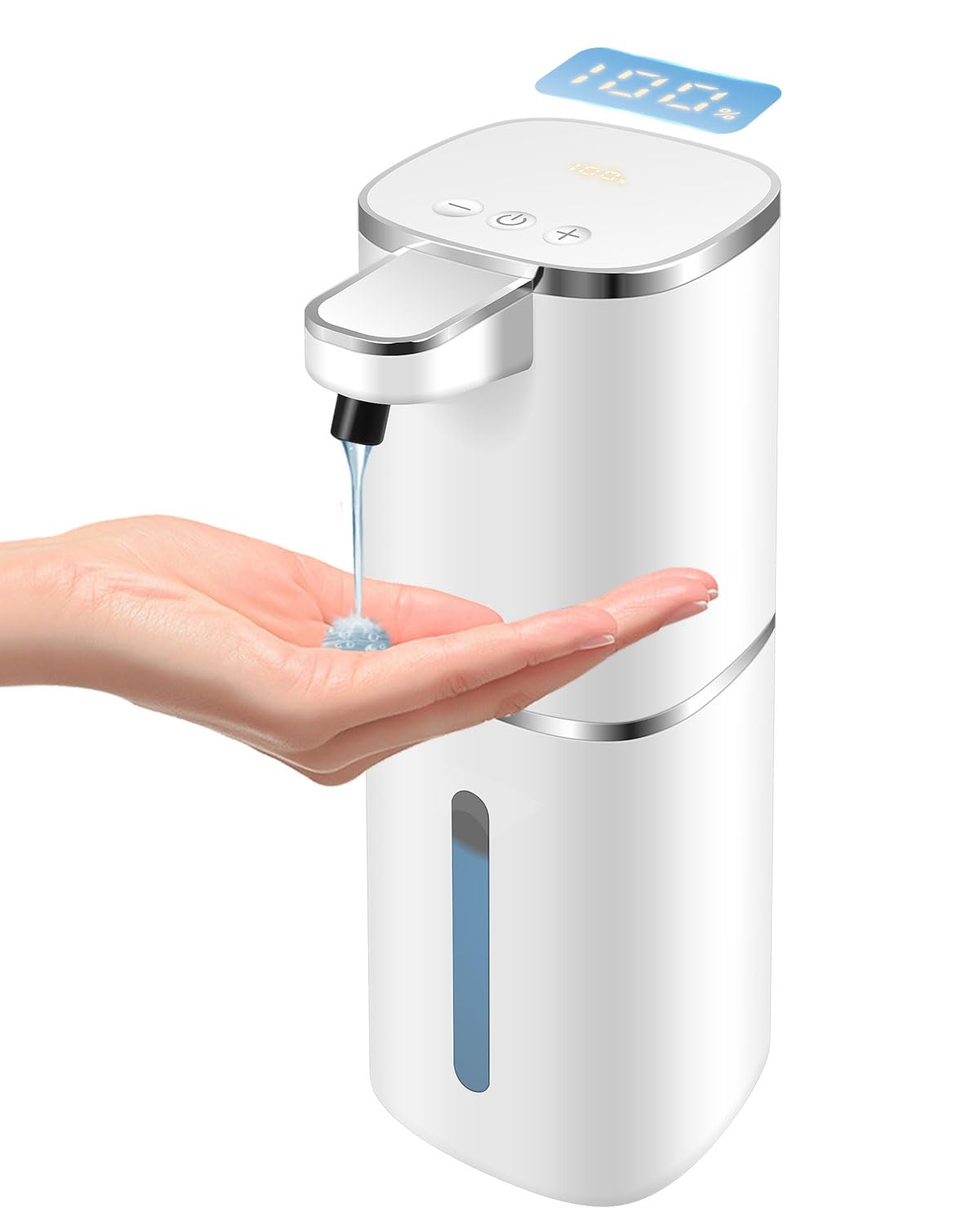 Cheftick automatic soap dispenser front view highlights touchless operation for clean hands.