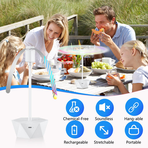 Chemotex Fly Fan 1500mAh battery enables long outdoor use.