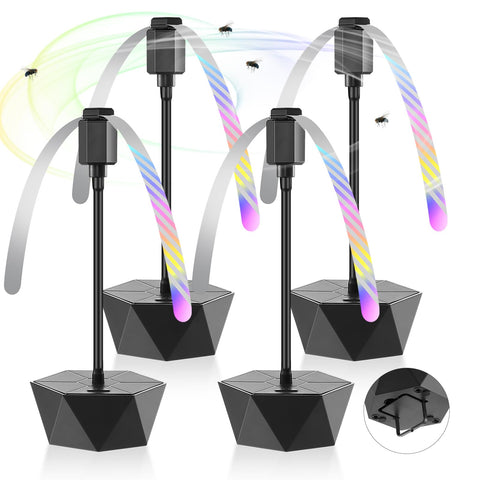 Chemotex Fly Fan table flower-pot design protects food while enhancing table decor.
