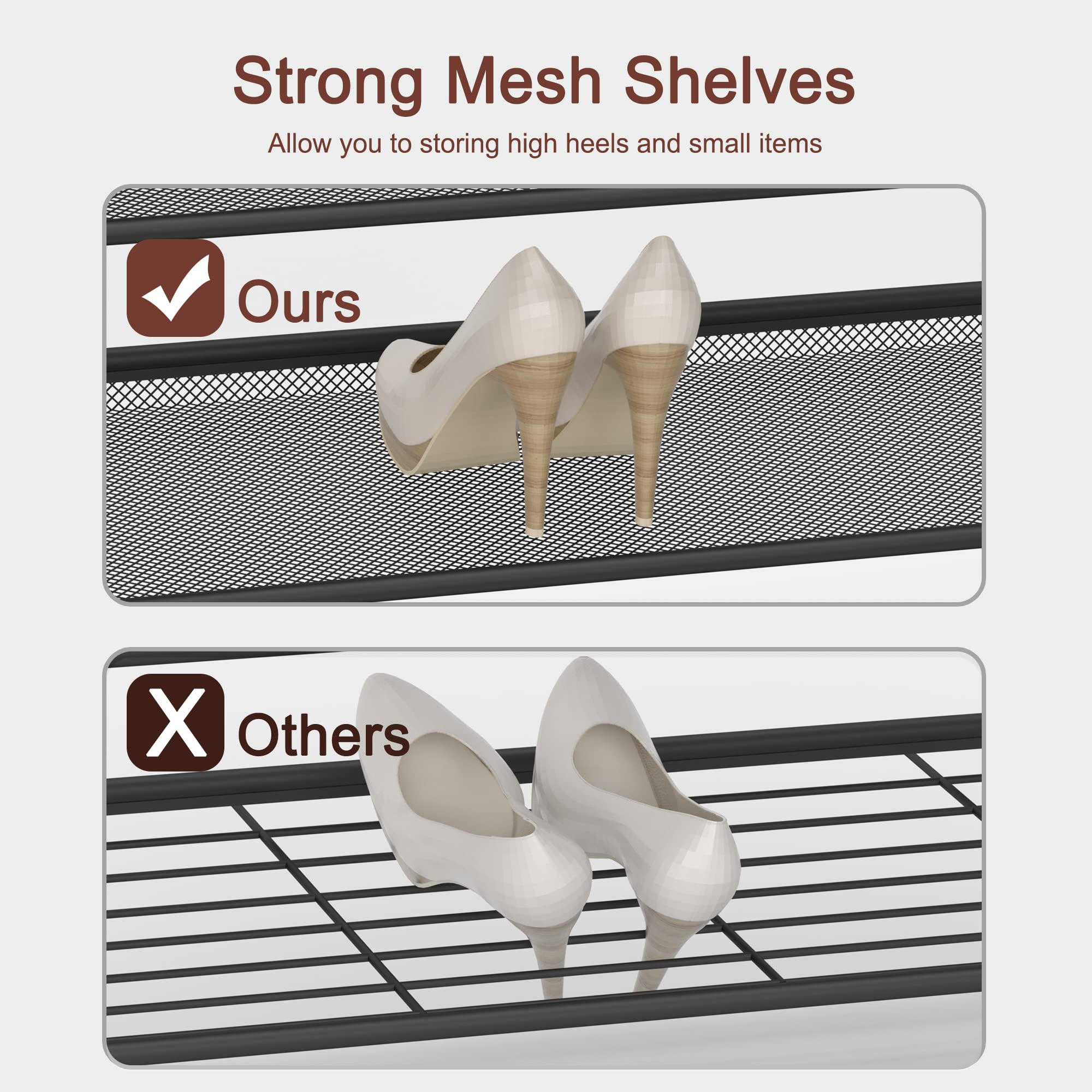 CHEMPFR Industrial Shoe Rack ideal for entryways and small rooms