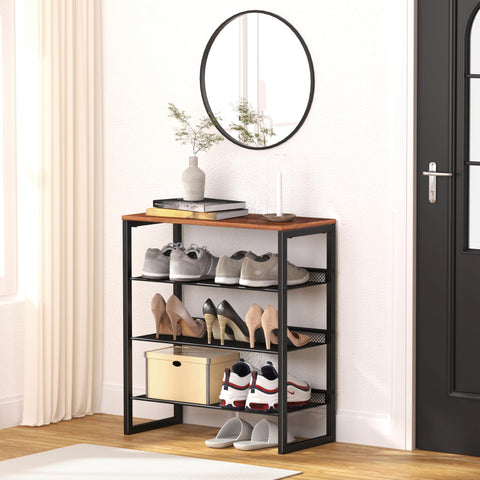CHEMPFR Industrial Shoe Rack mesh shelves keep shoes visible and ventilated