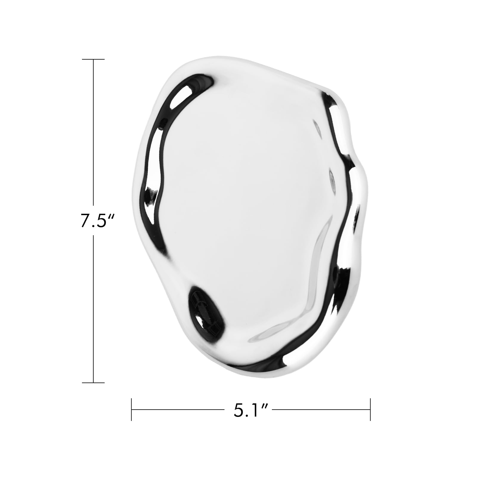 Chendecor silver tray candle spot adds calm ambiance on a vanity or shelf.