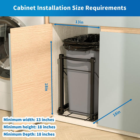 Chenthrall 125-pound capacity supports heavy trash can securely.