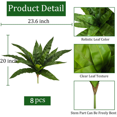 Cherica ferns feature 3D real-touch leaves and embossed veins.