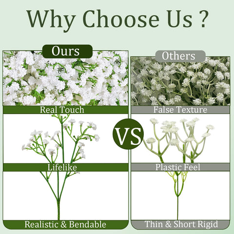 Cherica Baby's Breath 100-pack box packaging ideal for weddings and home decor
