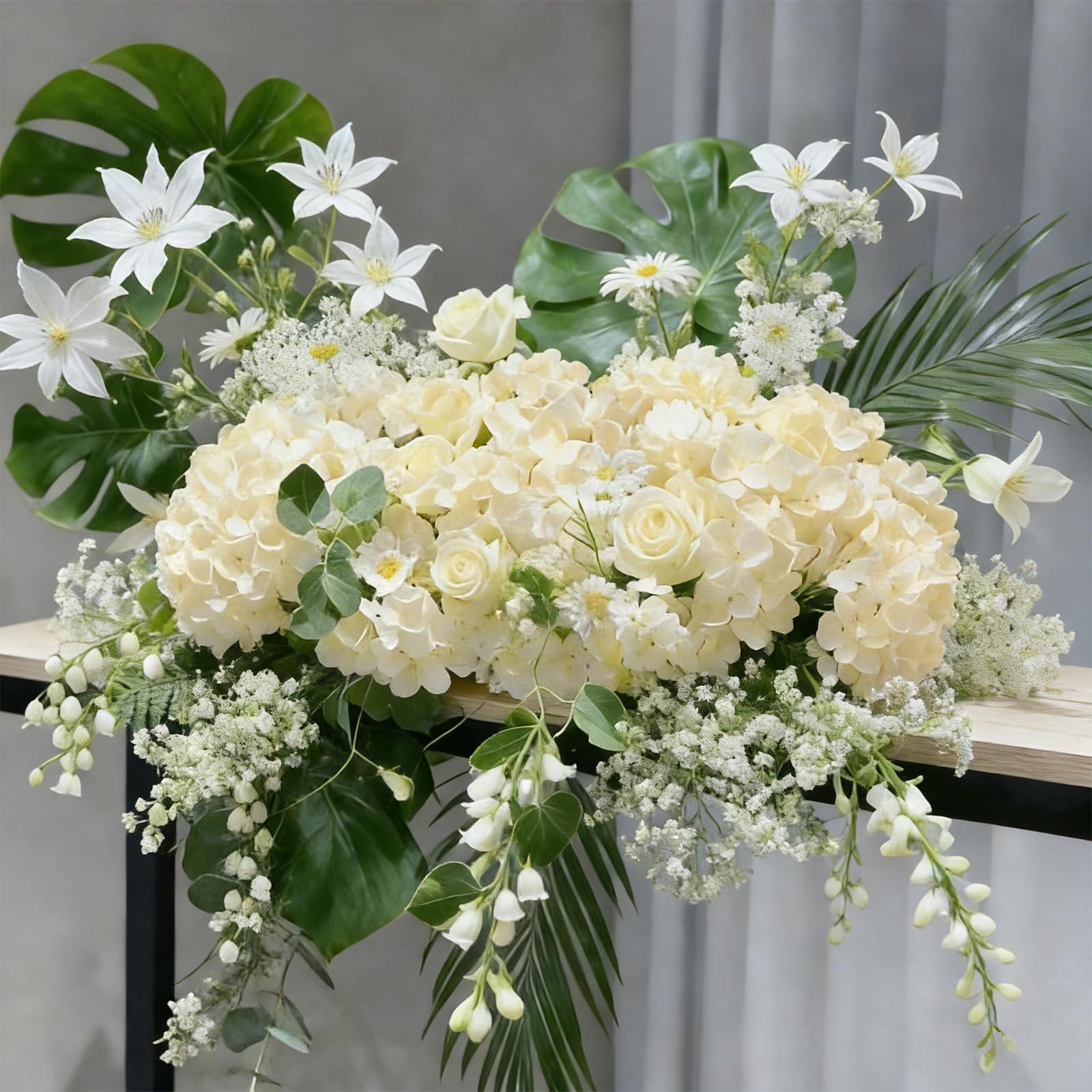 Cherica durable silk and plastic hydrangeas for long-lasting decorative use