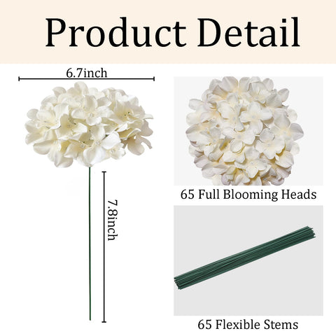 Cherica hydrangea stems with iron wire for easy bending and custom arrangements