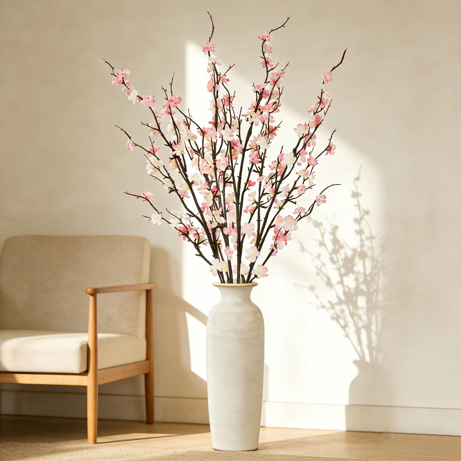 Cherica long stem cherry blossom branch, 39 inches for tall vases