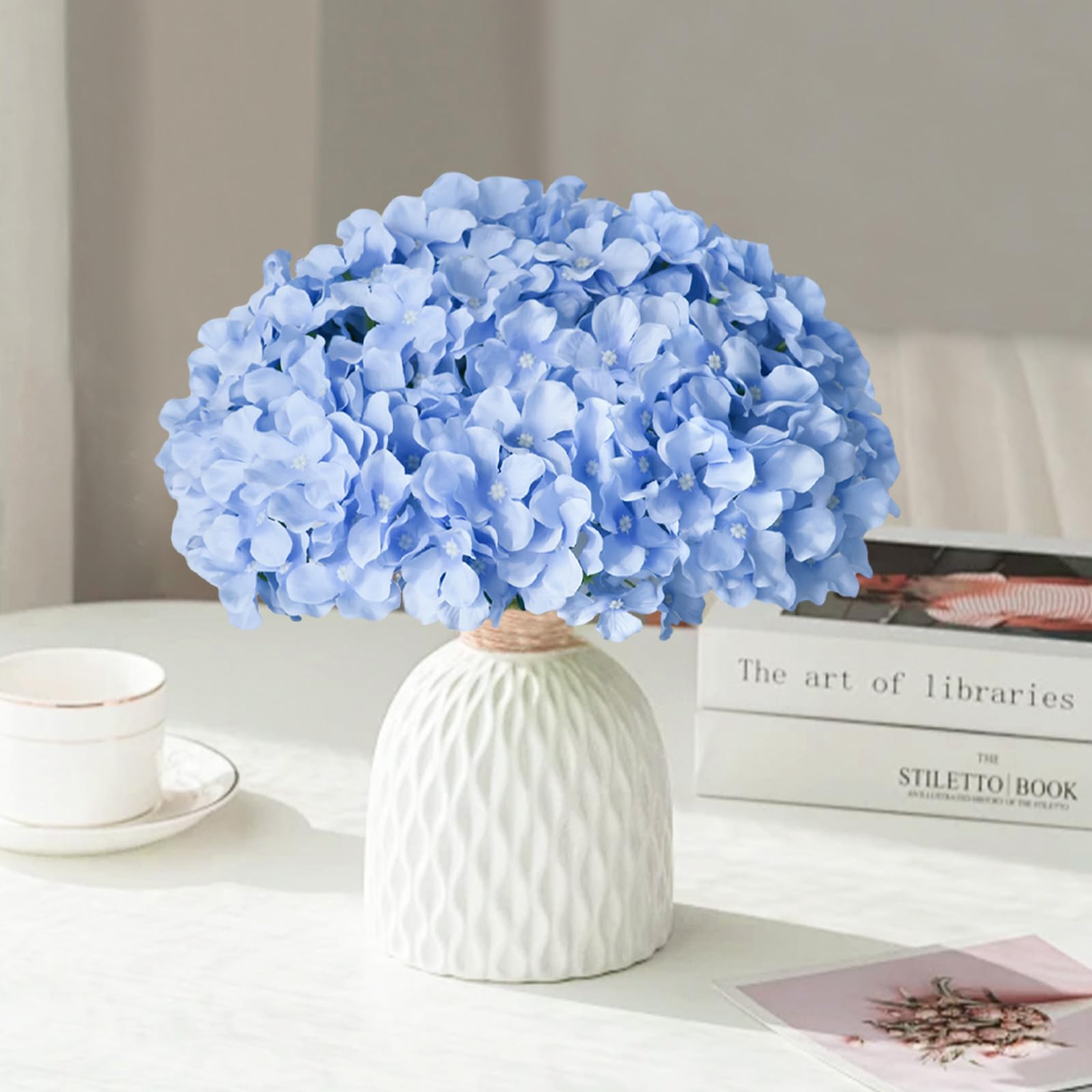 Cherica silk plastic hydrangea heads easy to clean and maintain