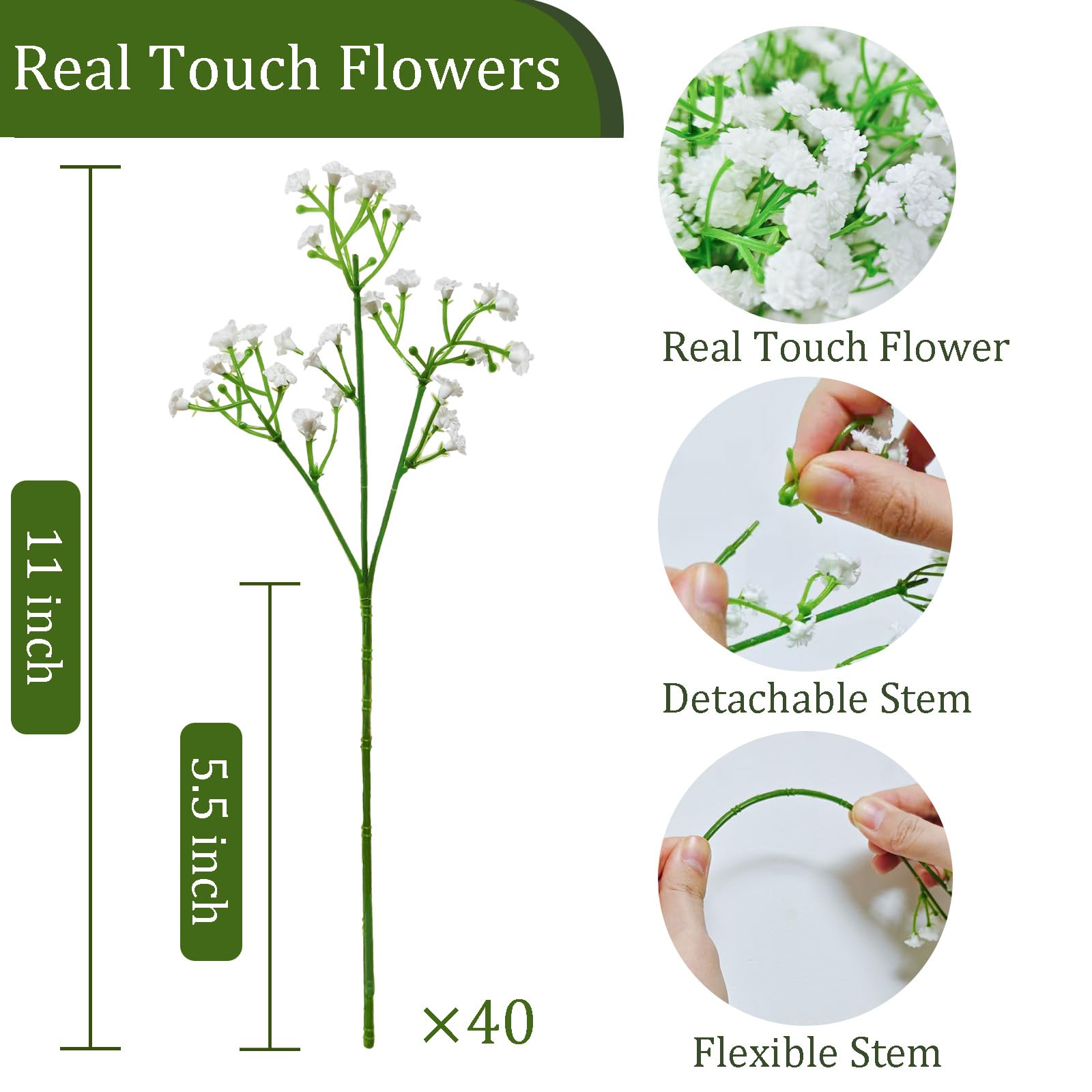 Cherica wedding centerpiece baby's breath artificial flowers for elegant tables