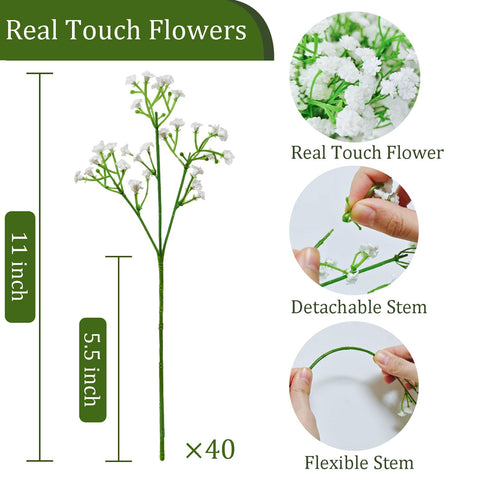 Cherica wedding centerpiece baby's breath artificial flowers for elegant tables