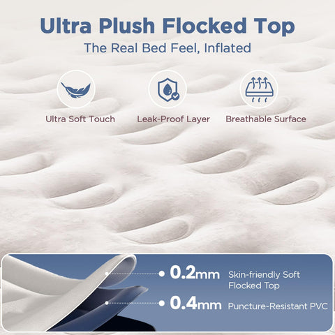 CHERIMOR Queen air mattress 40-coil honeycomb supports balanced sleep