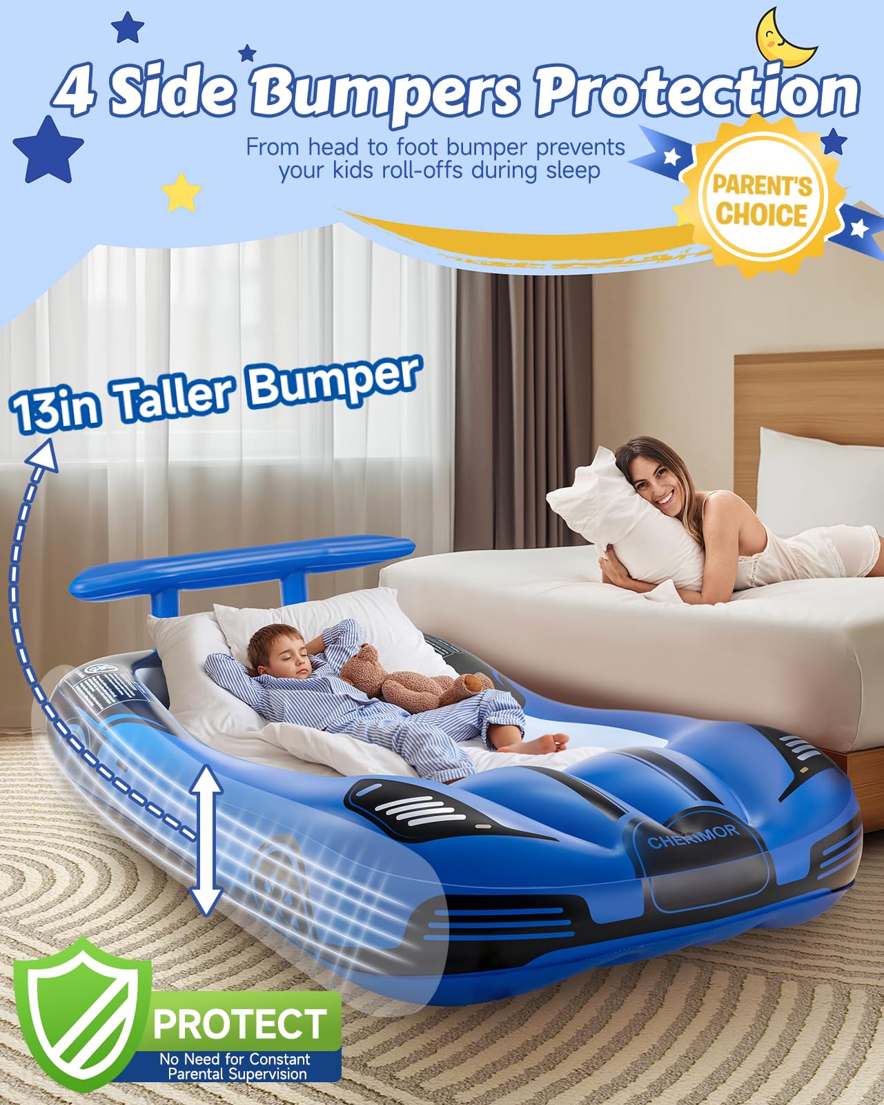 CHERIMOR racing car design bed to make bedtime fun