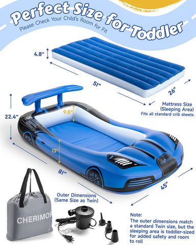 CHERIMOR standard twin-size bed compatible with crib sheets
