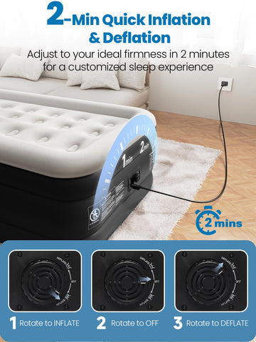 CHERIMOR built-in pump inflates in minutes for easy setup