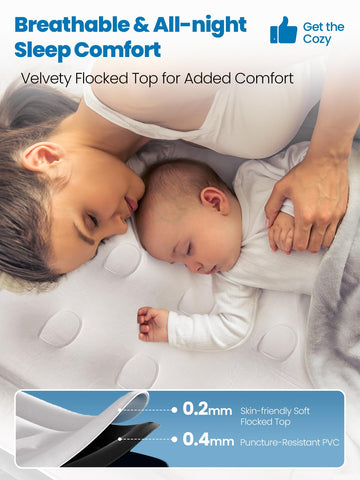 CHERIMOR Twin XL air mattress honeycomb pillar design supports full body