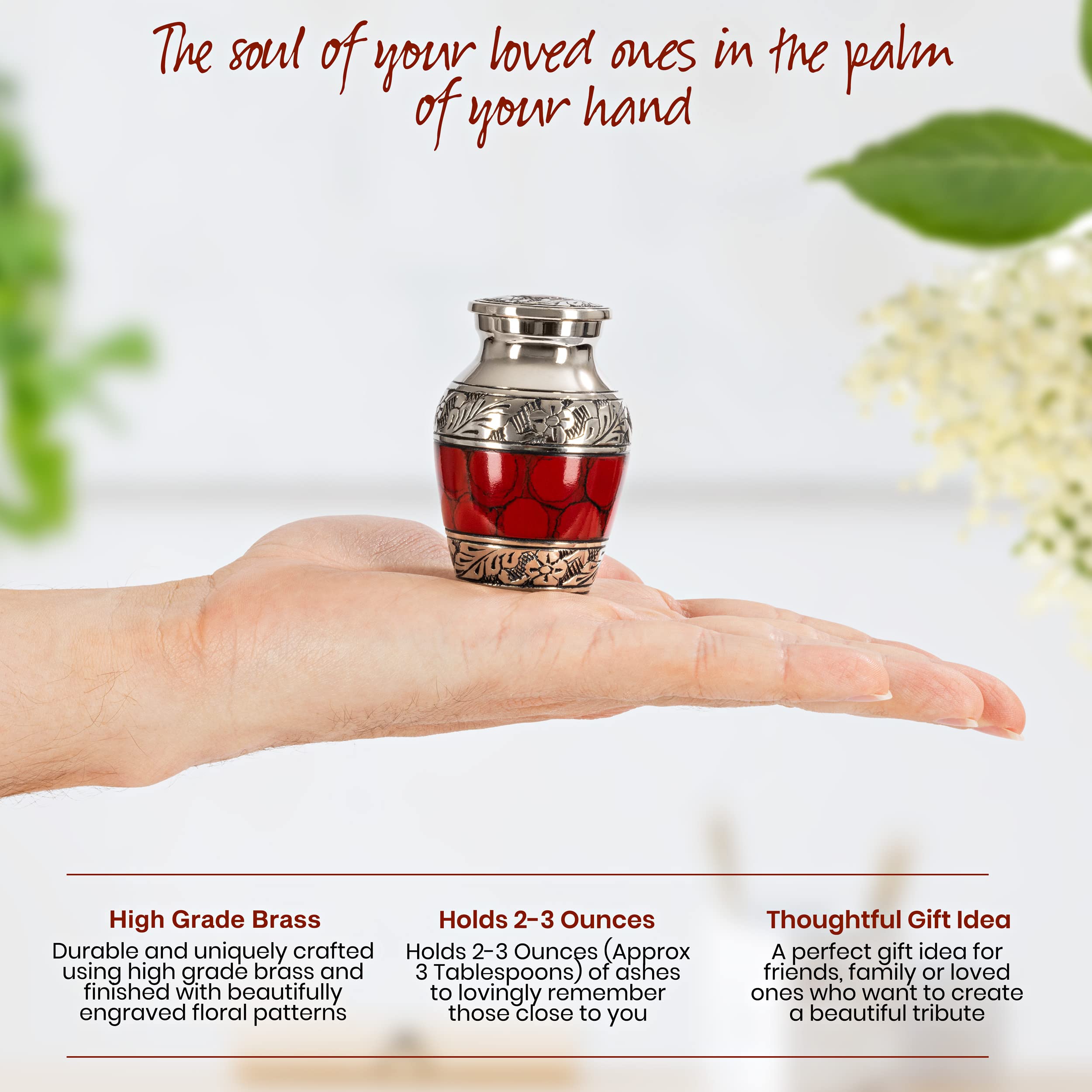 Cherishedly Yours mini urn interior with charcoal-black lining for discreet remembrance