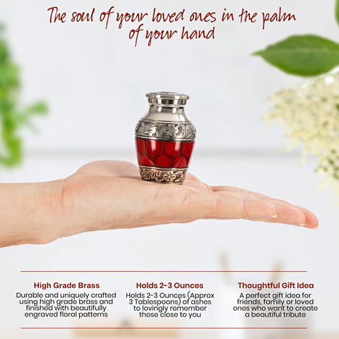 Cherishedly Yours mini urn interior with charcoal-black lining for discreet remembrance