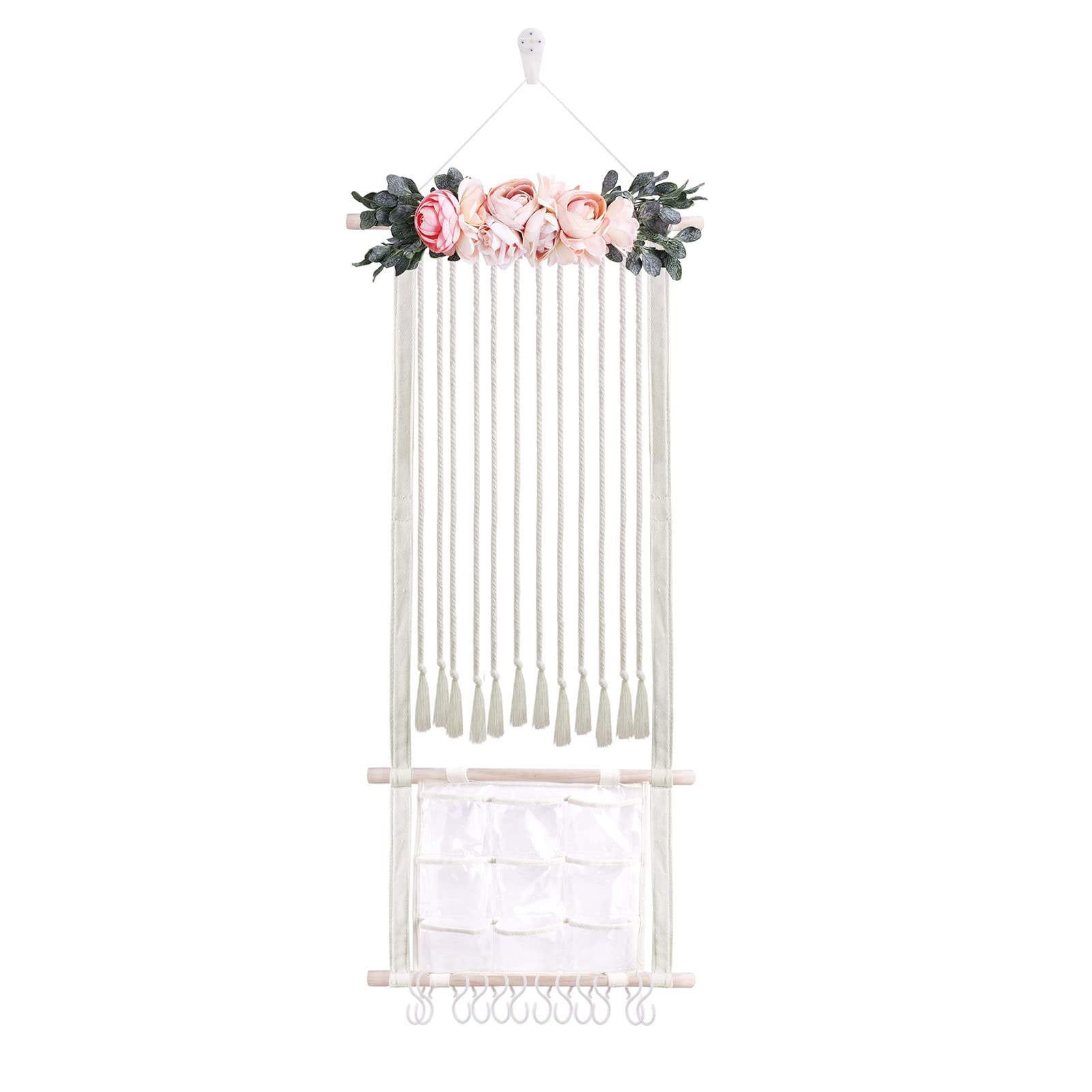 Cherrboll nursery decor bows display in a kids room
