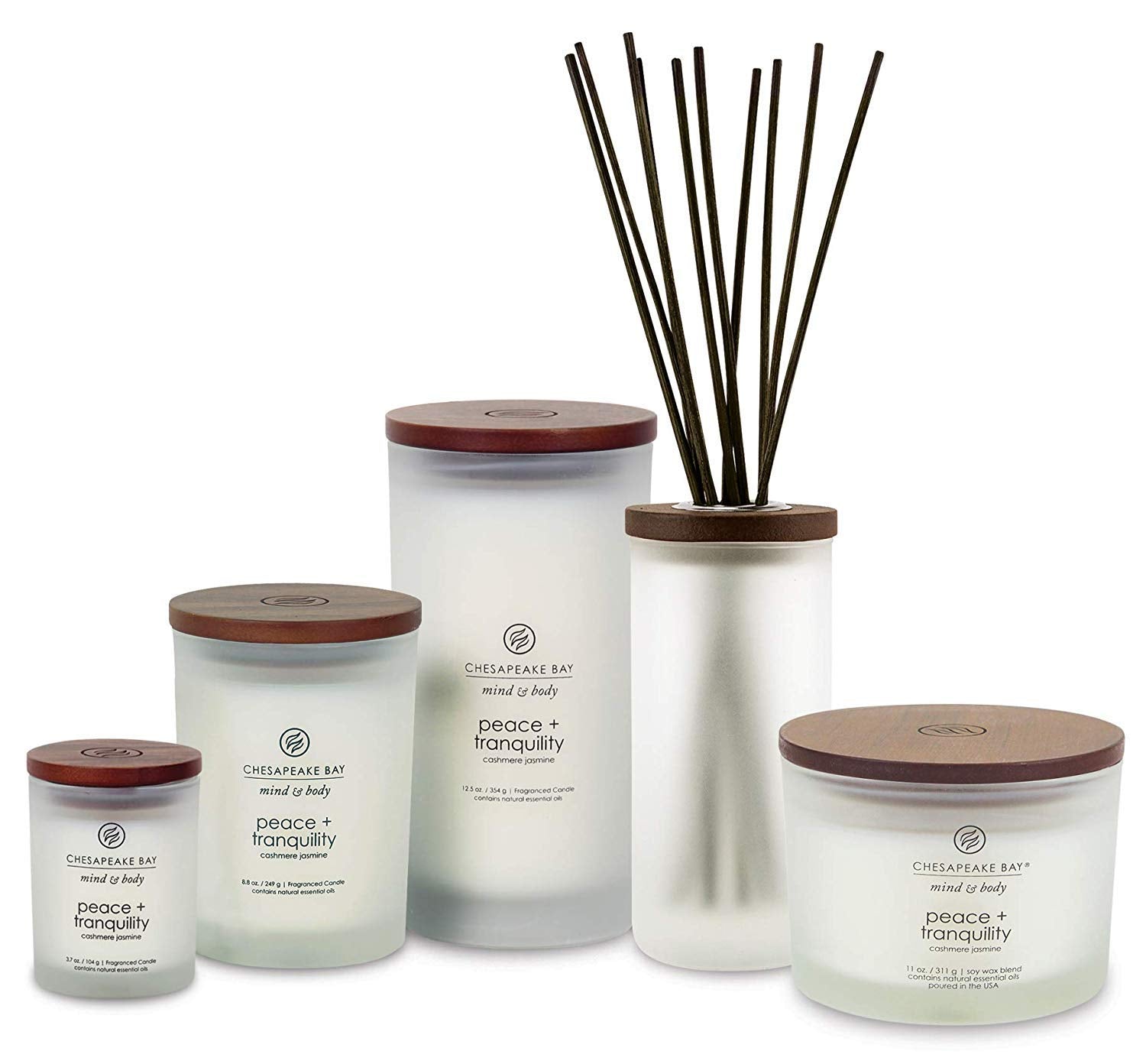 Chesapeake Bay Candle soft frosted jar glows to diffuse warm light and ambience.