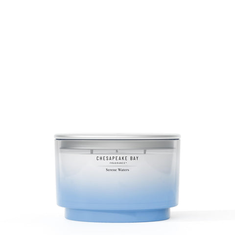 Chesapeake Bay Candle Serene Waters jar glow enhances coastal ambience