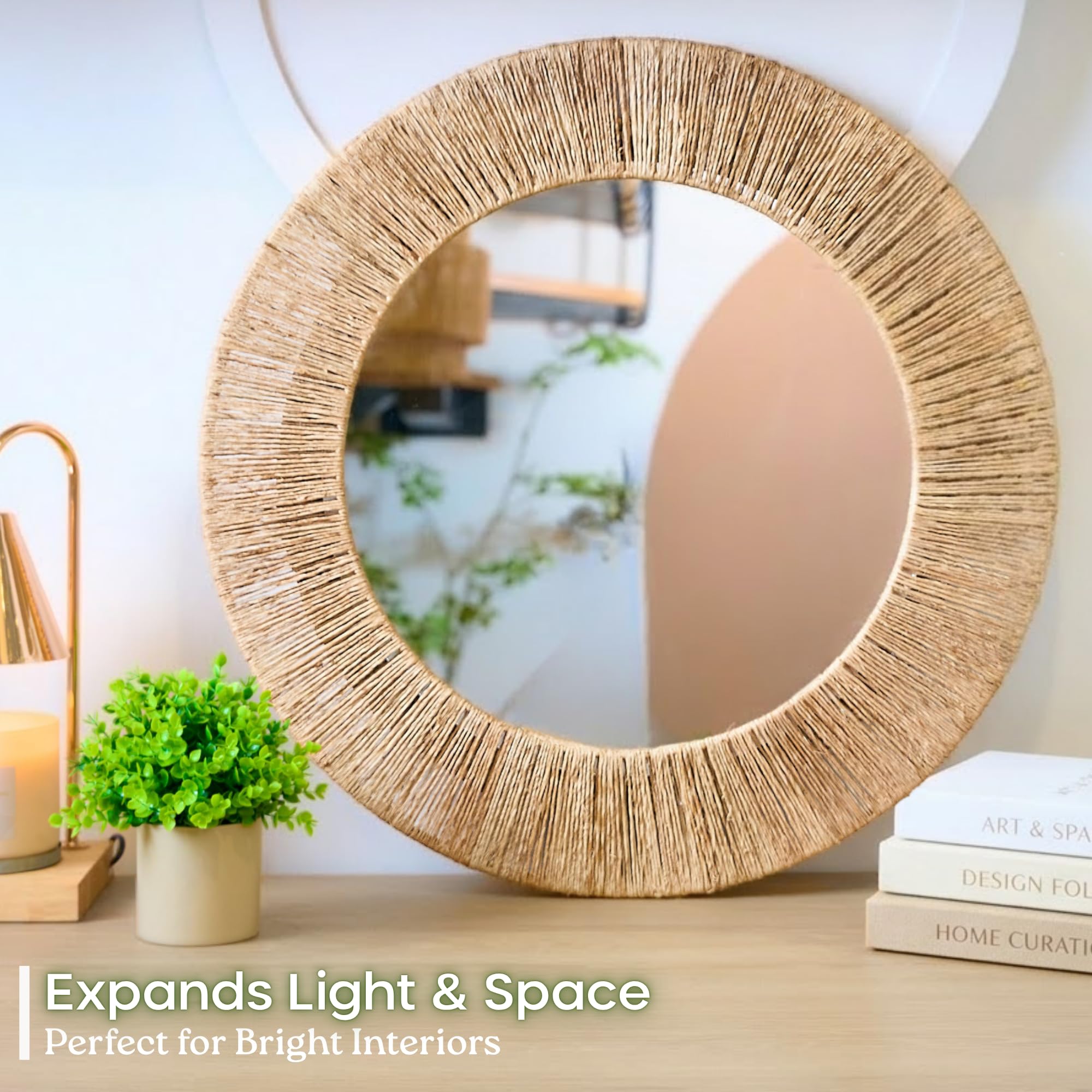 Chi An Home bathroom vanity mirror adds soft reflective detail to routines.