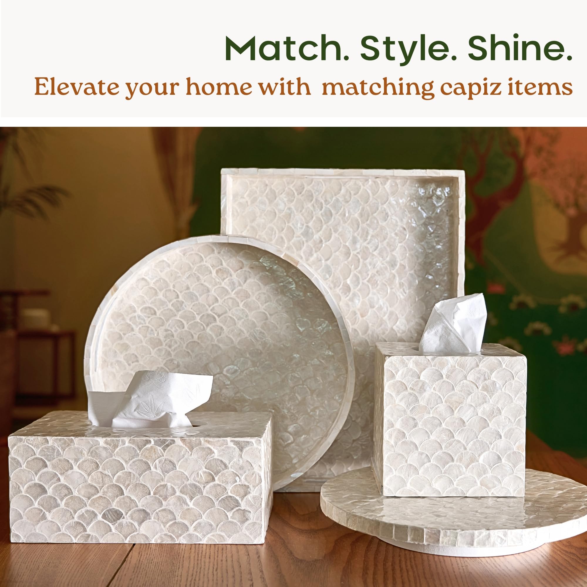 Chi An Home handcrafted capiz artisans create unique home accents.